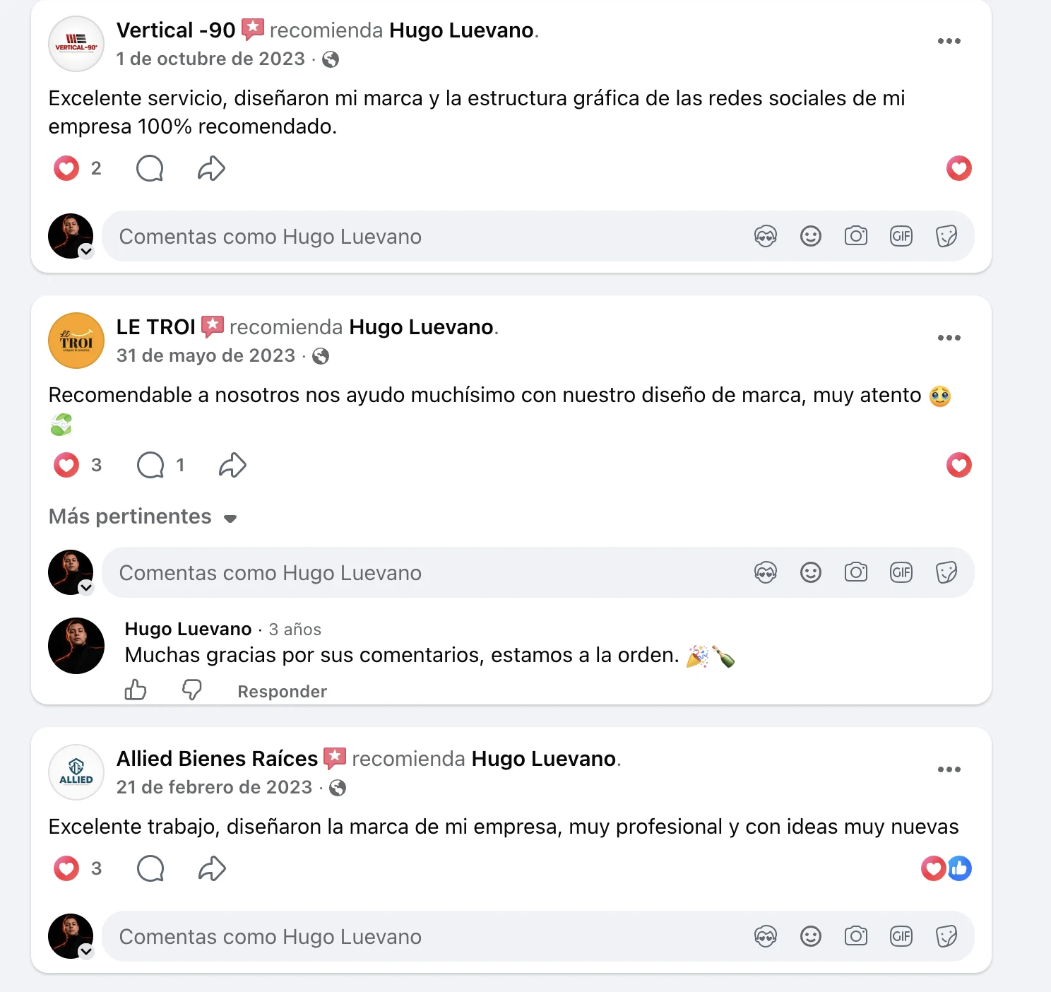 Captura original de Facebook: Vertical 90 · Le Troi · Allied